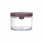 Vague Round Airtight Food Container Jar 570 ml Brown