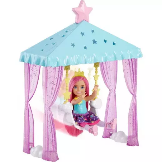 Barbie Dreamtopia Chelsea Doll Nurturing Fantasy Playset and Pet Kitten