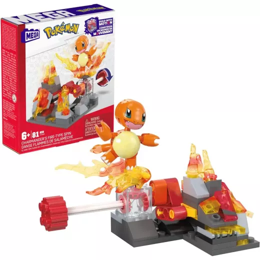 Pokemon Charmander's Fire-Type Spin Set