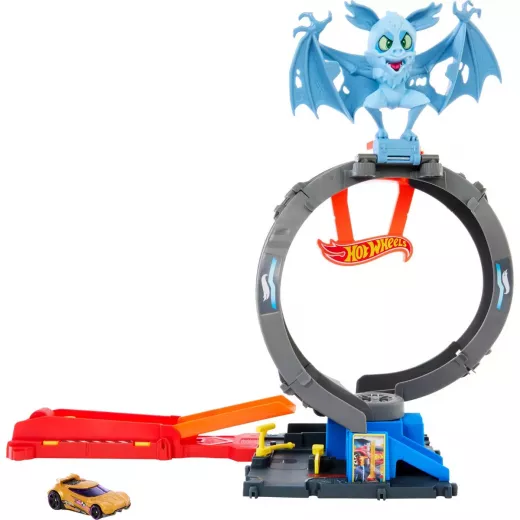 Hot Wheels Let's Race City Tire Shop Bat Loop Attack