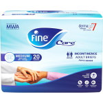 Fine Care Incontinence Adult Briefs for Unisex, Medium, Waist 75-110 Cm, Pack of 22