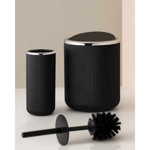 Madame Coco Martre Lautre Chromium 2pcs Bathroom Set, Black