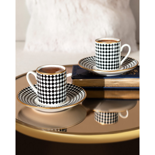 Madame Coco Lenora 4-Piece Coffee Cup Set, 90 ml