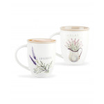 Madame Coco Lavender Plaine Grosse 2-Piece Mug Set