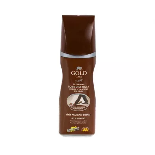 Gold Care Prestige Shoes Polish Brown Liquid 75ml Plastic