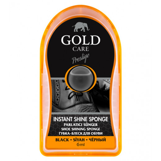 Gold Care Sponge Shoe Polish Black Prestige Plastic