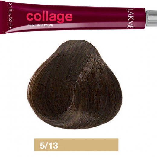 Lakme Collage Cream Gold Ash Light Brown Hair Color 5/13