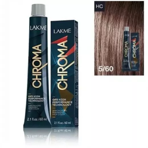 Lakme Chroma Light Brown Chestnut Cream Hair Color 5/60