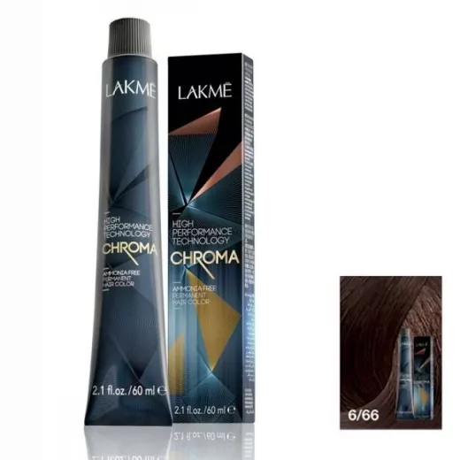 Lakme Chroma Cream Hair Color 6/66 Intense Chestnut Dark Blonde