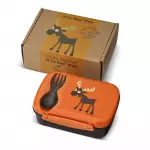 Carl Oscar N'ice Box - Lunch box with cooling element for children - Orange-Moose - 17 x 12.5 x 6.3 cm