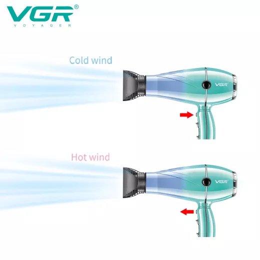 VGR Professional Hair Dryer Three Heat Settings 2400W