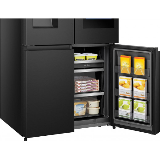 Hisense RQ759N4IBU1 Pure flat Cross Door Smart Refrigerator with Touch Display Water and Ice Dispenser, Metal Cooling