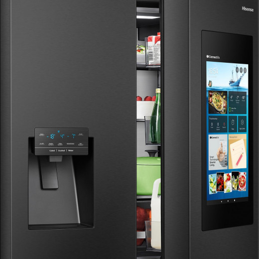 Hisense RQ759N4IBU1 Pure flat Cross Door Smart Refrigerator with Touch Display Water and Ice Dispenser, Metal Cooling