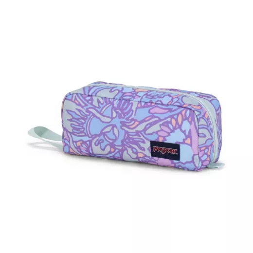 JanSport Perfect Pouch, Fluid Floral Pastel Lilac