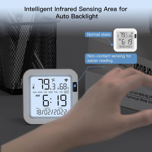 Moes WiFi Smart Temperature & Humidity Sensor with LCD Screen