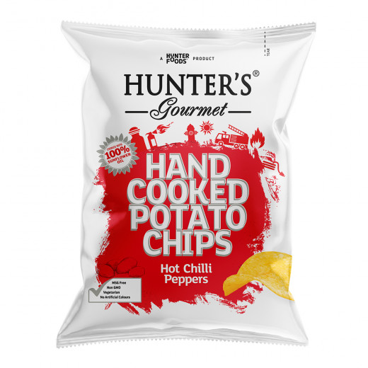 Hunter’s Gourmet Hand Cooked Potato Chips – Classique Range™ – Hot Chilli Peppers (125 gm)