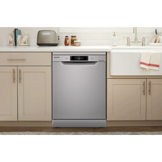 Sharp Dishwasher 14 Set – 8 Programs Stainless Steel