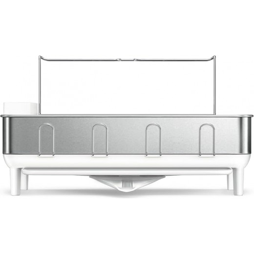 Simplehuman Steel Frame Dish Rack Brushed / White