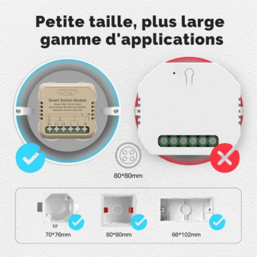 Moes Tuya Wifi On/off Module 1 Channel + Consumption Measurement