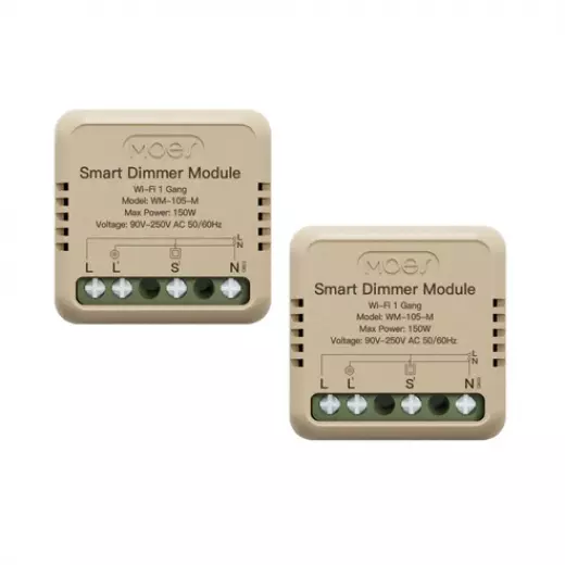 Moes WiFi Smart Dimmer Switch Module Timer Diy Breaker 1/2 Gang