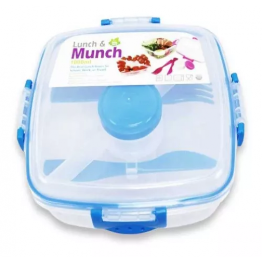 K Stationery | Lunch & Munch Lunch Box 1700 ml Blue Color