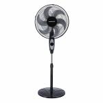 Olsenmark OMF1794 16 inch Classic Stand Fan - 3 Speed 6 Leaf Blade the color black