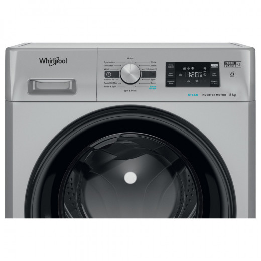 Whirlpool Washer 8kg 1200rpm 6 Sense FreshCare+ A+++ Silver