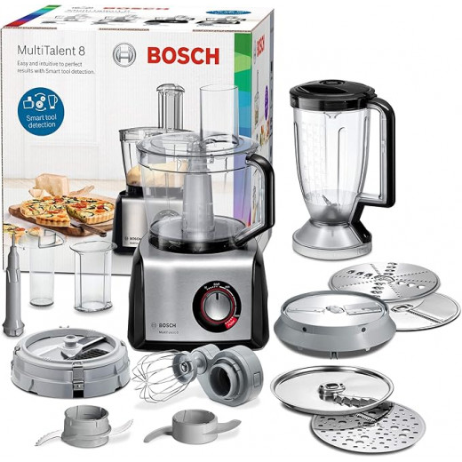 Bosch Kitchen Machine MultiTalent 8 1250 W Black, Brushed Stainless Steel MC812M865