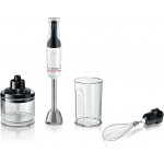 Bosch Electroménager - MSM4W421 ErgoMaster Series 4, Hand Blender, 800 W Motor, Speed ​​Control, QuattroBlade Mixing System, Includes Accessories - White