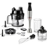 Bosch ErgoMaster Series 6 MSM6M8X1 Hand Blender, Stainless Steel Blades, Wear-free Ceramic Coupling, Air Cooling, Chopper, Cube Cutter, Whisk, 1200 W