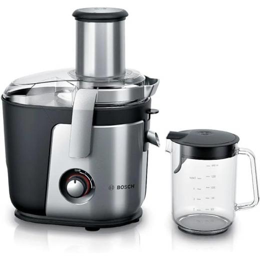 Bosch   Juicer, 1.5 L - Black/Silver 0.8 l juice container, dishwasher-safe, 25 W, white/yellow