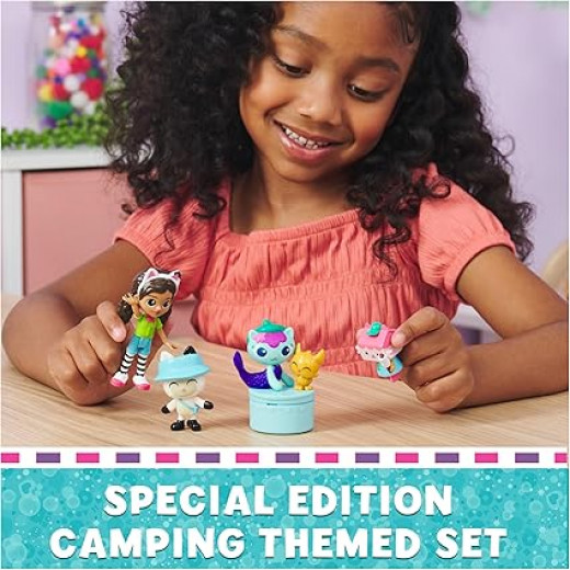 DreamWorks Gabby’s Dollhouse, Campfire Gift Pack with Gabby Girl, Pandy Paws, Baby Box and MerCat Toy Figures, Collectible Kids’ Toys for Girls and Boys 3+