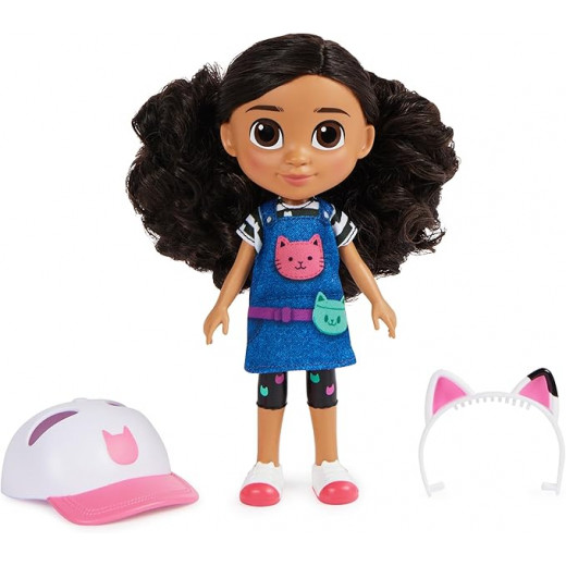 Gabby's Dollhouse, 8-inch Gabby Girl Doll (Travel Edition) with Accessories, Kids Toys for Ages 3 and up