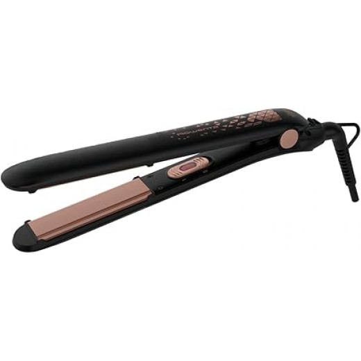 Rowenta Hair Straightener, 200°C, Ceramic Coating, Floating Plate System, Rapid Heating, Locking System, Rotating Cord, Easyliss Collection Copper Forever SF1629F0