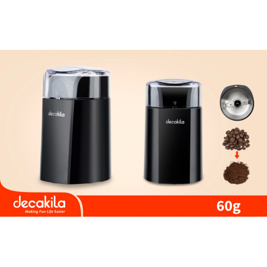 Decakila Coffee Grinder 150w Stainless Steel Grind Blade 60g KECF006B