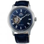 Orient Open Heart Automatic Leather Strap Blue Watch