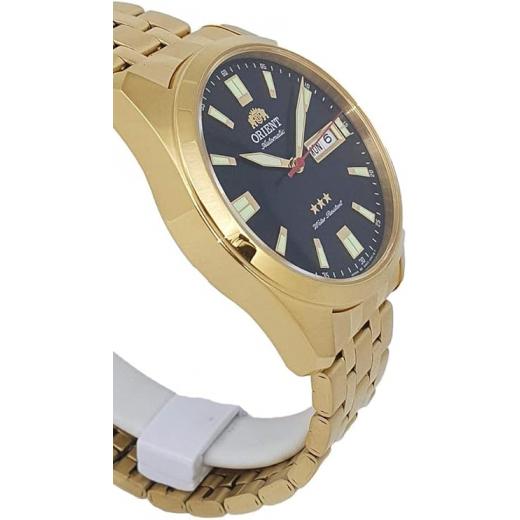 Orient Automatic Water Resistant Watch with Gold Stainless Steel Strap - Gold Color for Men