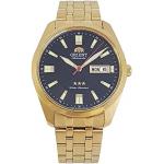 Orient Automatic Water Resistant Watch with Gold Stainless Steel Strap - Gold Color for Men