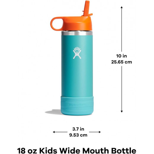 Hydro Flask 18 Oz Kids Wide Mouth Straw Cap Seaspray