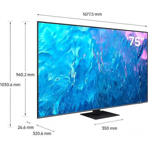 تلفزيون ذكي QLED 4K مقاس 75 بوصة من ساسمونج