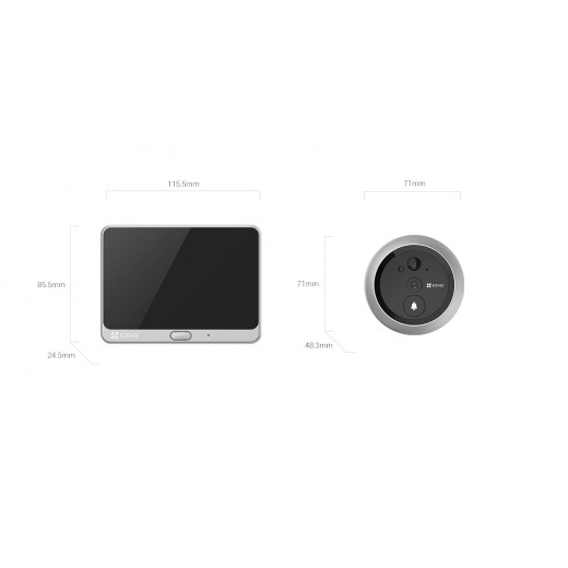 Ezviz Wire-free Peephole Doorbell DP2C