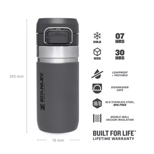 Stanley The Quick-Flip Water Bottle .47L / 16oz Charcoal color