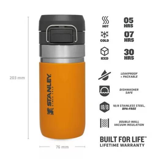 Stanley The Quick-Flip Water Bottle .47L / 16oz Saffron color