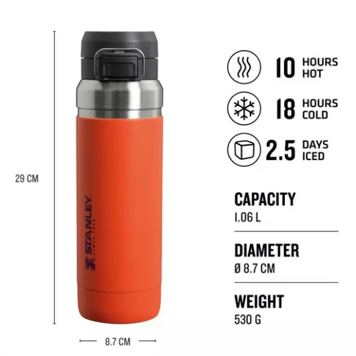 Stanley The Quick-Flip Water Bottle 1.06L / 36oz Tigerlily Plum color