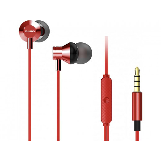 Aiwa Wired Earphones Red