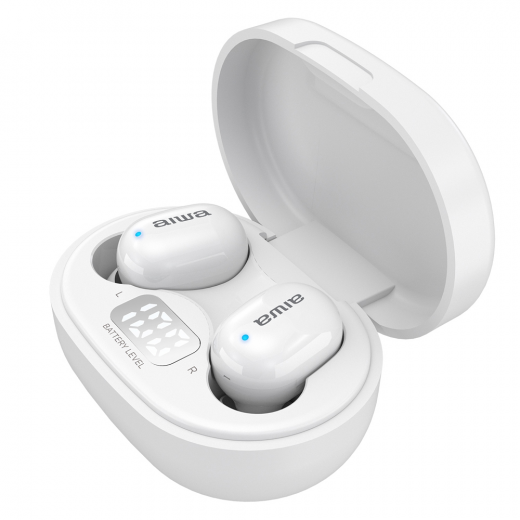 Aiwa Ebtw-150Bk True Wireless Earbuds white