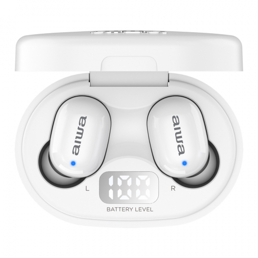 Aiwa Ebtw-150Bk True Wireless Earbuds white