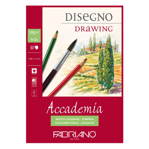 Fabriano | Accademia Drawing Paper | A5 | 14.8 x 21 cm | White