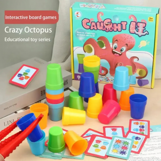 K Toys | Crazy Octopus Racing Stacking Cups Board Game