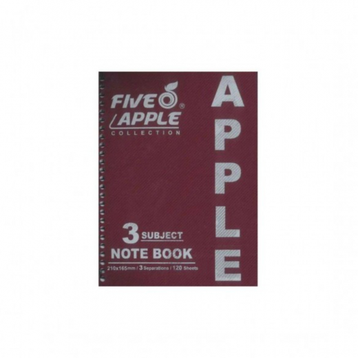 K Back To School | Five Apple Notebook 2 Subject | Random Color